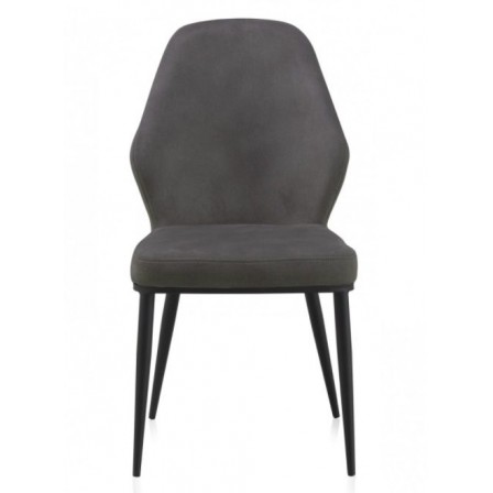 SILLA TAPIZADA GRIS OSCURO MODELO ARIF 48X59X93