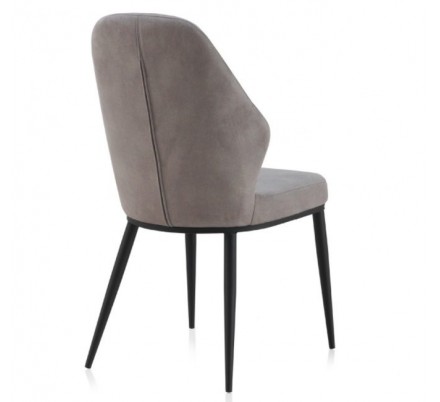 SILLA TAPIZADA GRIS OSCURO MODELO ARIF 48X59X93
