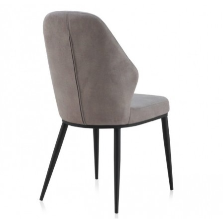 SILLA TAPIZADA GRIS OSCURO MODELO ARIF 48X59X93