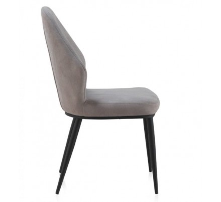 SILLA TAPIZADA GRIS OSCURO MODELO ARIF 48X59X93