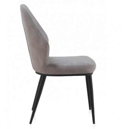 SILLA TAPIZADA GRIS OSCURO MODELO ARIF 48X59X93