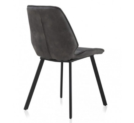 SILLÓN GIRATORIO TAPIZADO MODELO MAURO PATAS METALICAS TERCIOPELO AZUL