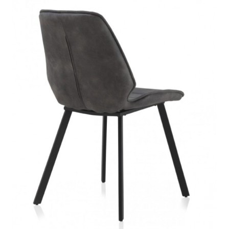 SILLÓN GIRATORIO TAPIZADO MODELO MAURO PATAS METALICAS TERCIOPELO AZUL