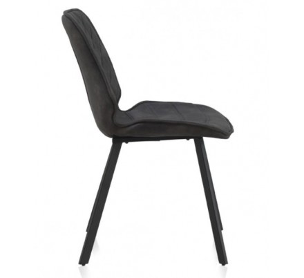 SILLÓN GIRATORIO TAPIZADO MODELO MAURO PATAS METALICAS TERCIOPELO AZUL