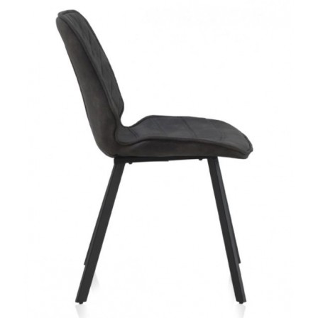 SILLÓN GIRATORIO TAPIZADO MODELO MAURO PATAS METALICAS TERCIOPELO AZUL