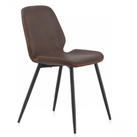 SILLÓN GIRATORIO TAPIZADO MODELO MAURO PATAS METALICAS TERCIOPELO AZUL