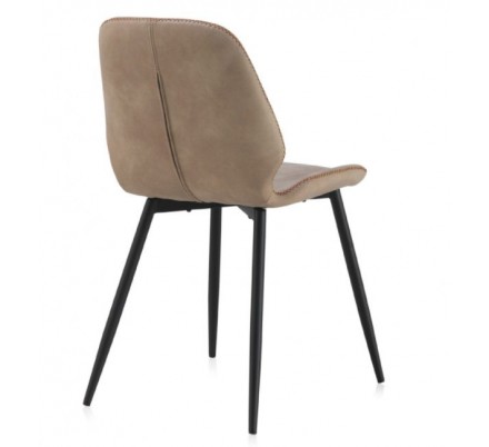 SILLÓN GIRATORIO TAPIZADO MODELO MAURO PATAS METALICAS TERCIOPELO AZUL
