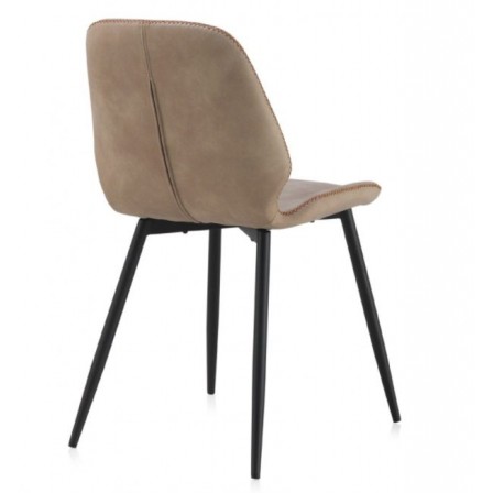 SILLÓN GIRATORIO TAPIZADO MODELO MAURO PATAS METALICAS TERCIOPELO AZUL