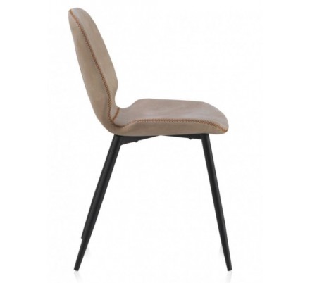 SILLÓN GIRATORIO TAPIZADO MODELO MAURO PATAS METALICAS TERCIOPELO AZUL