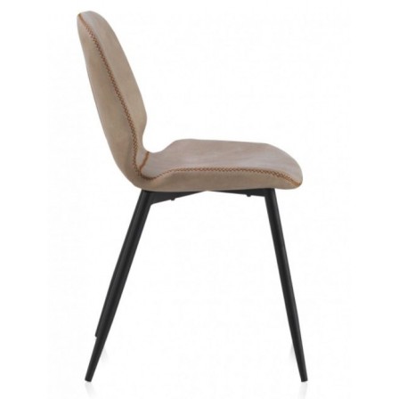 SILLÓN GIRATORIO TAPIZADO MODELO MAURO PATAS METALICAS TERCIOPELO AZUL