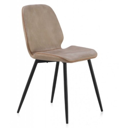 SILLÓN GIRATORIO TAPIZADO MODELO MAURO PATAS METALICAS TERCIOPELO AZUL