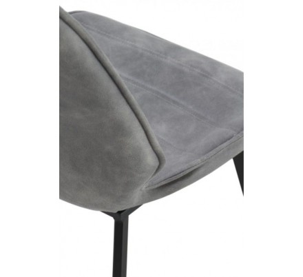 SILLÓN GIRATORIO TAPIZADO MODELO MAURO PATAS METALICAS TERCIOPELO AZUL
