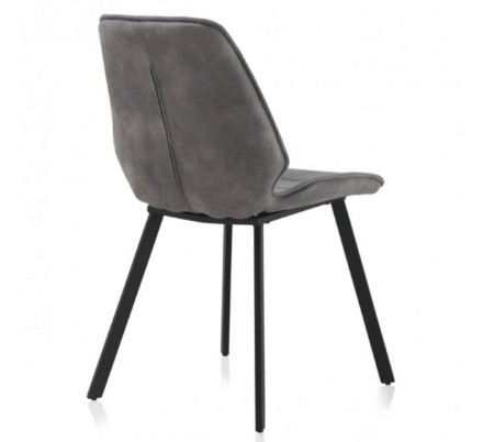 SILLÓN GIRATORIO TAPIZADO MODELO MAURO PATAS METALICAS TERCIOPELO AZUL