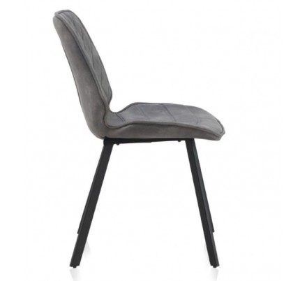 SILLÓN GIRATORIO TAPIZADO MODELO MAURO PATAS METALICAS TERCIOPELO AZUL