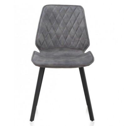 SILLÓN GIRATORIO TAPIZADO MODELO MAURO PATAS METALICAS TERCIOPELO AZUL