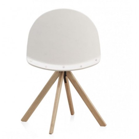 SILLÓN GIRATORIO TAPIZADO MODELO MAURO PATAS METALICAS TERCIOPELO AZUL