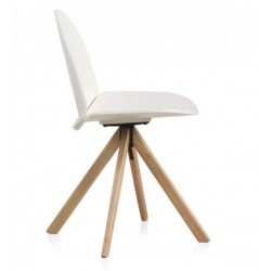 SILLÓN GIRATORIO TAPIZADO MODELO MAURO PATAS METALICAS TERCIOPELO AZUL