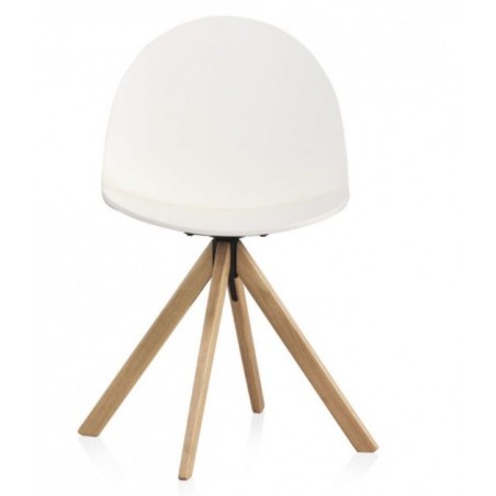 SILLÓN GIRATORIO TAPIZADO MODELO MAURO PATAS METALICAS TERCIOPELO AZUL