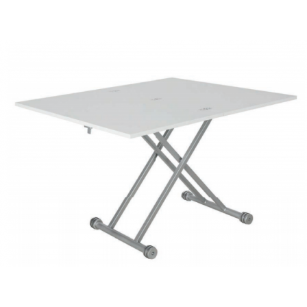 MESA CENTRO REGULABLE TAMES LACADA BLANCO 110-114x39-75