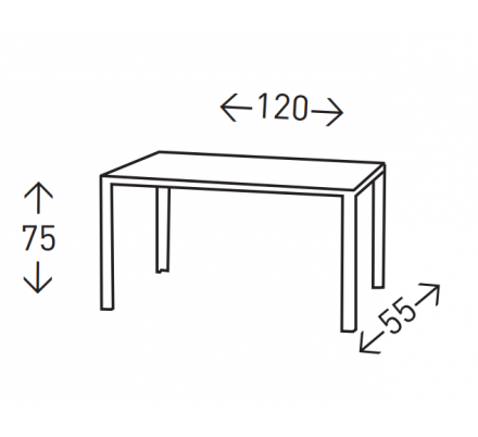 ESCRITORIO LACADO BLANCO MODELO MACA 120X75