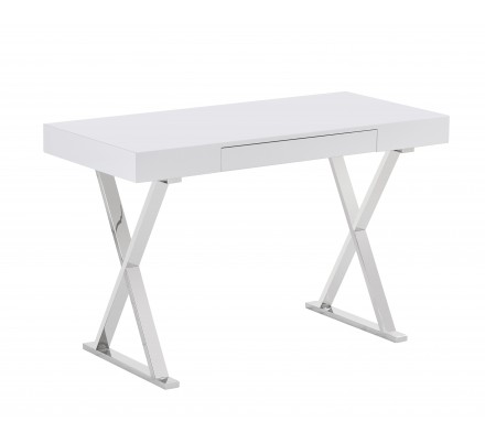 ESCRITORIO LACADO BLANCO MODELO MACA 120X75