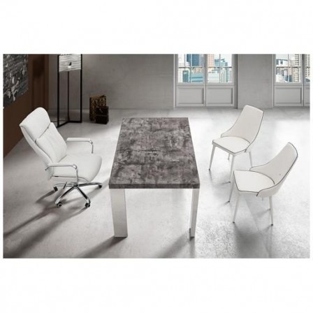 MESA DE COMEDOR RIPA MDF-ACERO INOXIDABLE 120x70