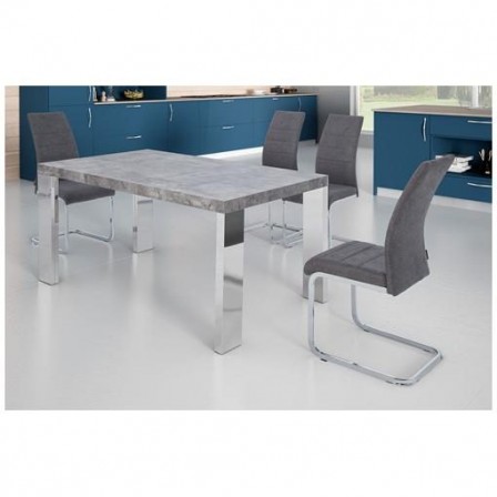 MESA DE COMEDOR RIPA MDF-ACERO INOXIDABLE 140x80