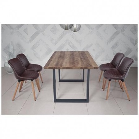 MESA DE COMEDOR DUBAN MDF-ACERO 160x90