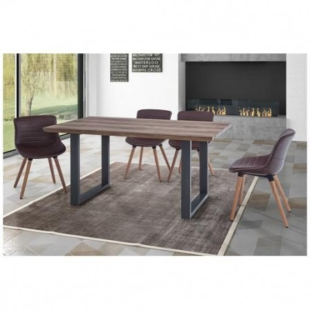 MESA DE COMEDOR DUBAN MDF-ACERO 160x90