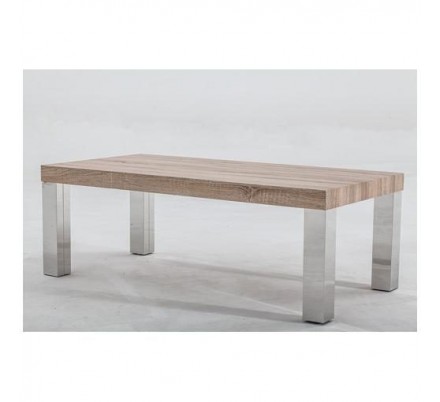 MESA DE CENTRO USAYA MDF-ACERO INOXIDABLE 120X60 VARIOS COLORES