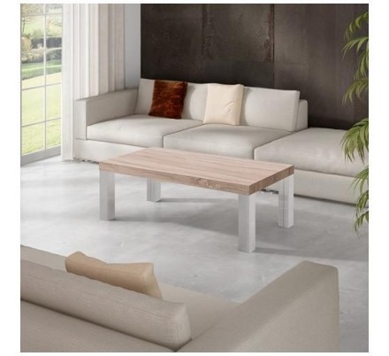 MESA DE CENTRO USAYA MDF-ACERO INOXIDABLE 120X60 VARIOS COLORES