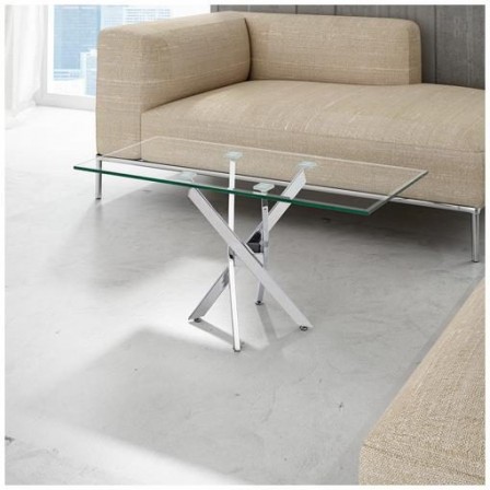 Mesa Centro Acero Inoxidable Pulido Modelo Tuto 120x60