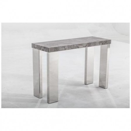 CONSOLA DURAN MDF-ACERO INOXIDABLE 110X75 GRIS CERÁMICO