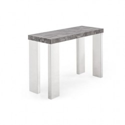 CONSOLA DURAN MDF-ACERO INOXIDABLE 110X75 GRIS CERÁMICO