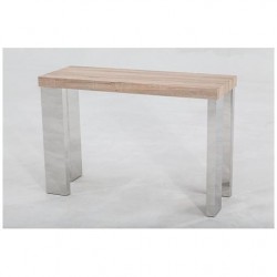 CONSOLA DURAN MDF-ACERO INOXIDABLE 110X75 GRIS CERÁMICO