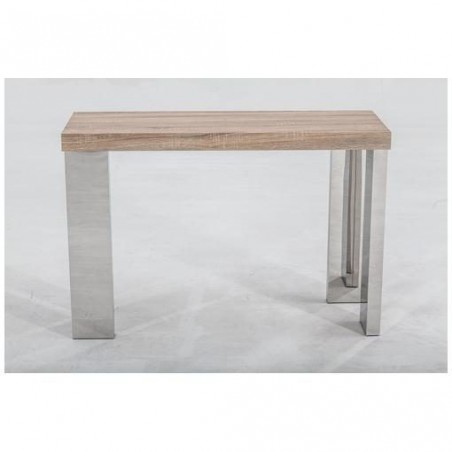 CONSOLA DURAN MDF-ACERO INOXIDABLE 110X75 GRIS CERÁMICO