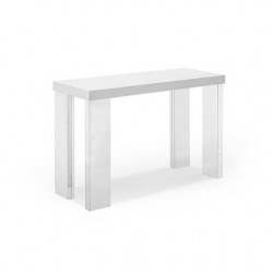 CONSOLA DURAN MDF-ACERO INOXIDABLE 110X75 BLANCO MOTA