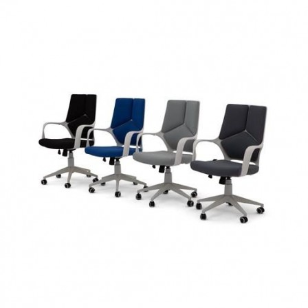 SILLA OFICINA MODELO RON TAPIZADO GRIS MARENGO