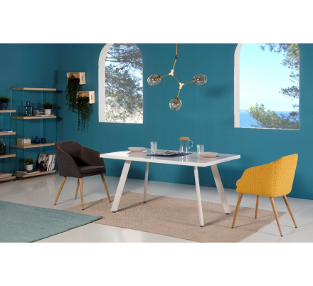 SILLA COMEDOR MODELO 511 TELA GRIS