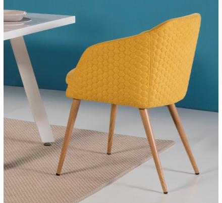 SILLA COMEDOR MODELO 511 TELA AMARILLO