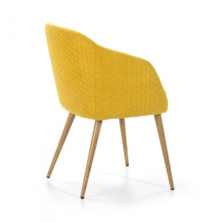 SILLA COMEDOR MODELO 511 TELA AMARILLO