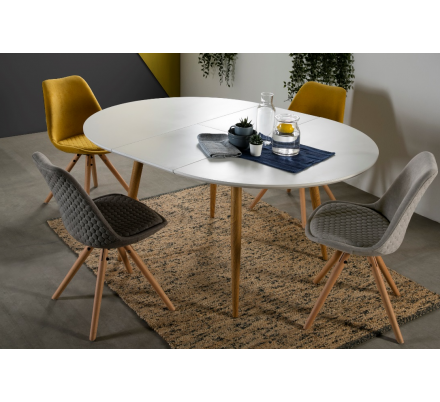 SILLA COMEDOR MODELO 523 TELA GRIS