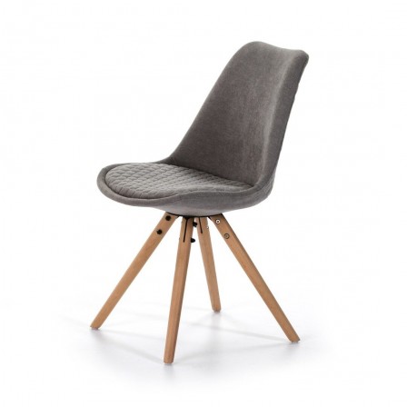 SILLA COMEDOR MODELO 523 TELA GRIS