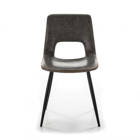SILLA COMEDOR MODELO 120 POLIPIEL GRIS