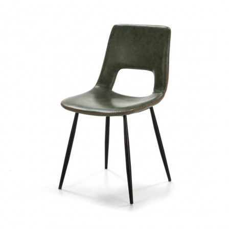SILLA COMEDOR MODELO 120 POLIPIEL VERDE
