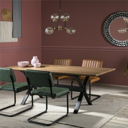 MESA COMEDOR EXTENSIBLE 109 MADERA CHAPADA 140(180)x90