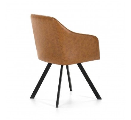 SILLA COMEDOR POLIPIEL MARRON DC 510