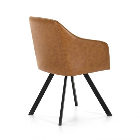 SILLA COMEDOR POLIPIEL MARRON DC 510