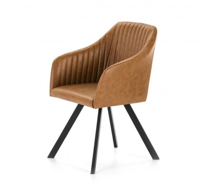 SILLA COMEDOR POLIPIEL MARRON DC 510