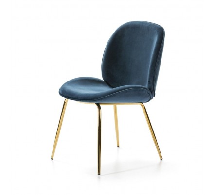 SILLA COMEDOR TERCIOPELO DC 531 ORO